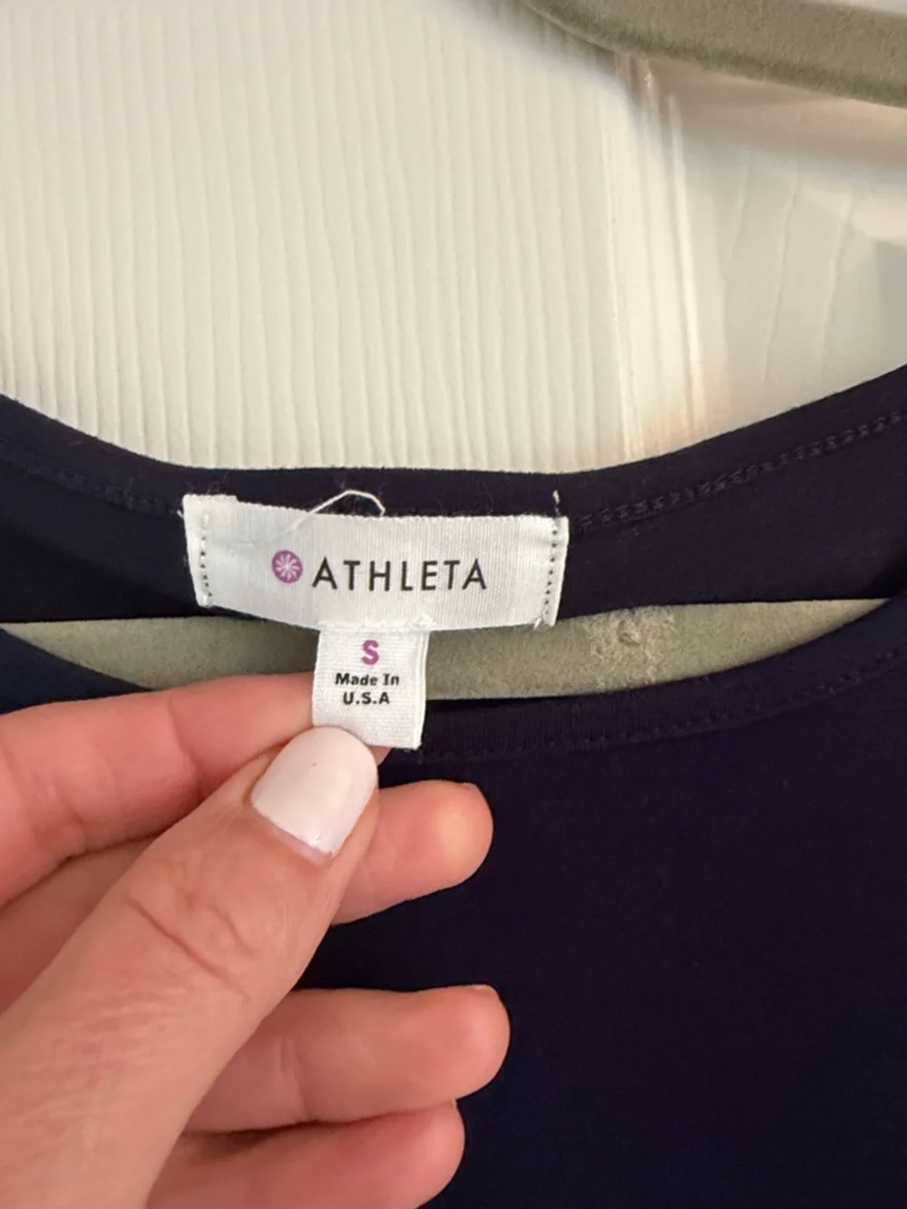 Athleta Sunkissed Midi Dress Ombre Ruched dress in Navy and Light Blue - Picture 3 of 7